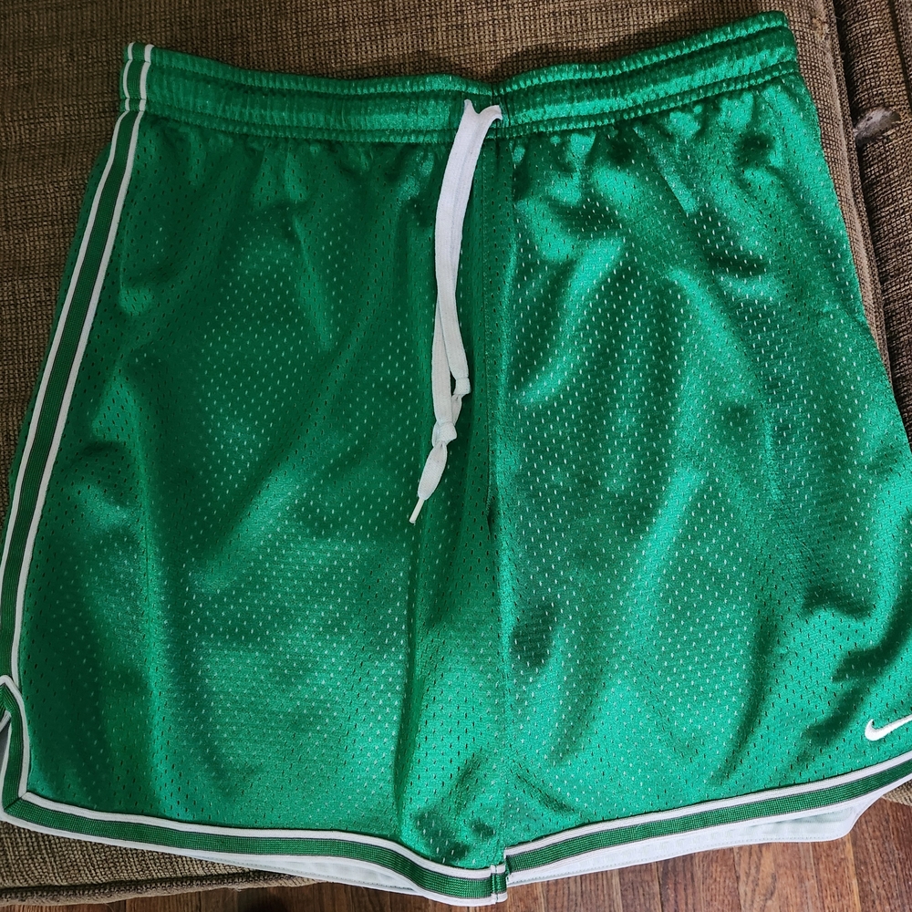 Nike Green Mesh Shorts with White Trim